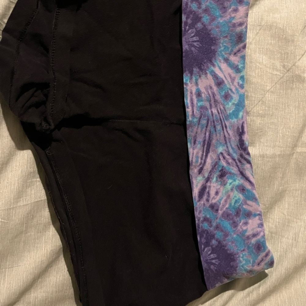 No Boundaries Black and Tie-Dye Leggings